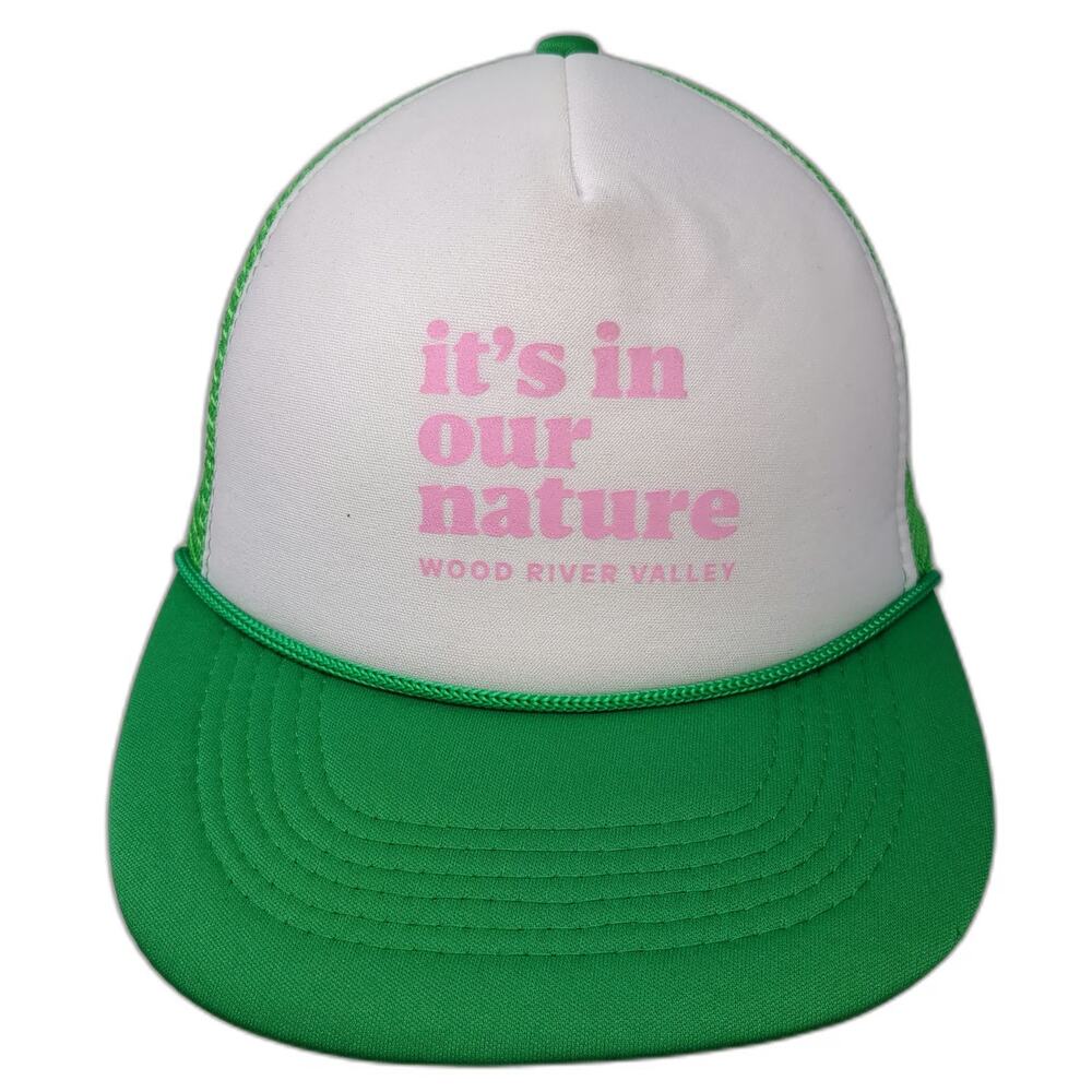 Hit Promo Wood River Valley Trucker Hat Green White Pink One Size Nature Mesh